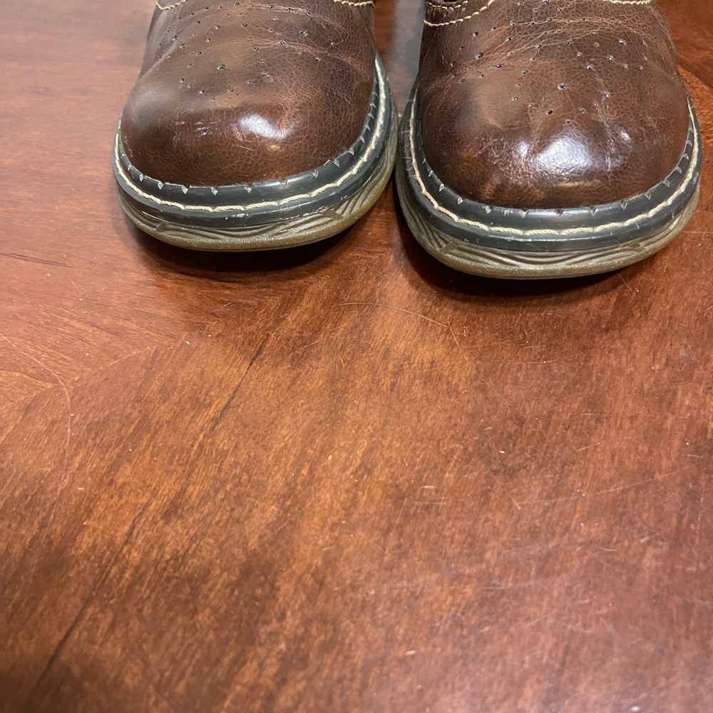 Airwalk Brown Leather Mary Jane Loafers with Buckle - Picture 3 of 10